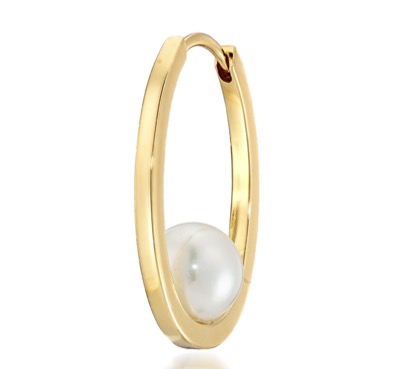 STAR JEWELRY（スタージュエリー）　CLICK HOOP PEARL PIERCED EARRING(L/片耳用)