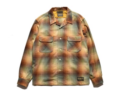 MINEDENIM（マインデニム）　PENDLETON W.Check Double Pocket Open Collar SH