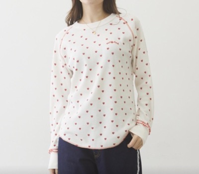 MILKFED.（ミルクフェド）　HEART WAFFLE TOP