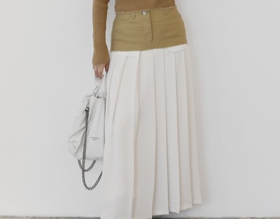 Katrin TOKYO（カトリーントーキョー）　chino layered pleats skirt