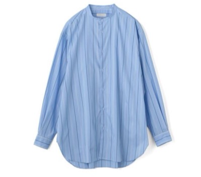 TOMORROWLAND MEN'S（トゥモローランド メンズ）　ストライプバンドカラーシャツ