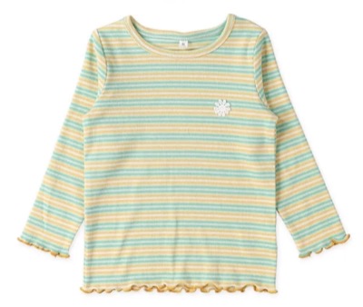 西松屋　スパンテレコボーダー長袖Tシャツ