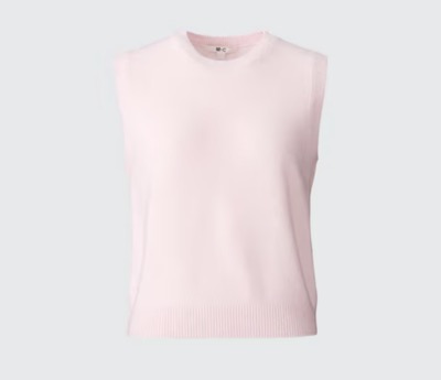 UNIQLO（ユニクロ）　カシミヤクルーネックショートセーターノースリーブ