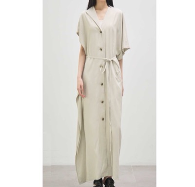 AKIRANAKA（アキラナカ）　Ana asymmetry dress O.WHT