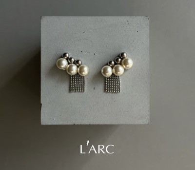 L’ARC　【pearl】ball×chain ピアス