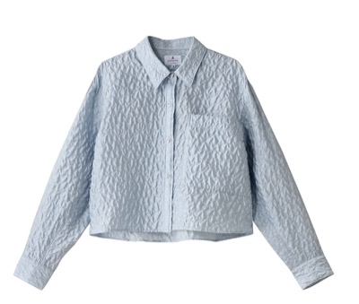 LANVIN en Bleu（ランバンオンブルー）　クロップドフレアシャツ
