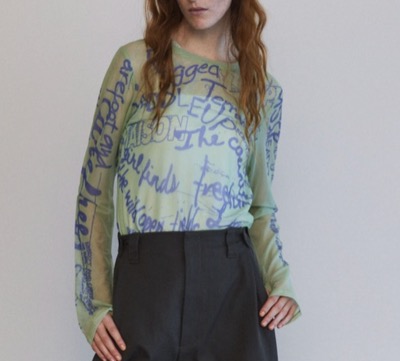 MAISON SPECIAL（メゾン スペシャル）　Hand Painting Sheer Tops