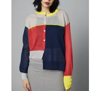 Herin.CYE（ヘリンドットサイ）　Asymmetry line cardigan