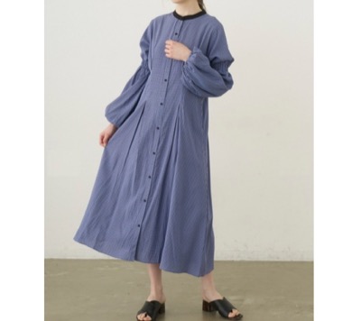 idem（イデム）　volume sleeve check onepiece