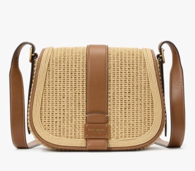 kate spade NEW YORK（ケイト・スペード ニューヨーク）　ヌーヴォー ストロー ミディアム サドル バッグ