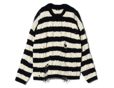 glamb（グラム）　Fluff Border Knit