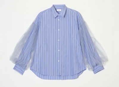 Chika Kisada（チカ キサダ）　STRIPED SHIRT WITH TULL SLEEVES