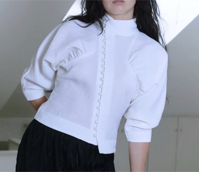 TĔLOPLAN（テーロプラン）　Tomi China Blouse パフスリーブブラウス