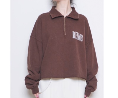 REMI RELIEF（レミレリーフ）　別注ハーフzipスウェット