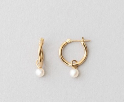 Jouete（ジュエッテ）　パール フープピアス