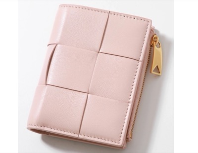 BOTTEGA VENETA（ボッテガヴェネタ）　スモール カセット 二つ折りファスナーウォレット