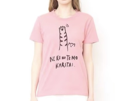graniph（グラニフ）　ベーシックTシャツ/ネコノテモカリタイ