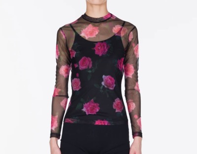 VIVIANO（ヴィヴィアーノ）　Printed Mesh Top