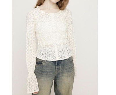 SLY（スライ）　PUFFY SHIRRING CUT トップス