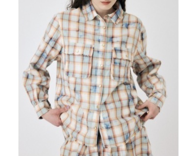 MOUSSY（マウジー）　BLEACH CHECK シャツ