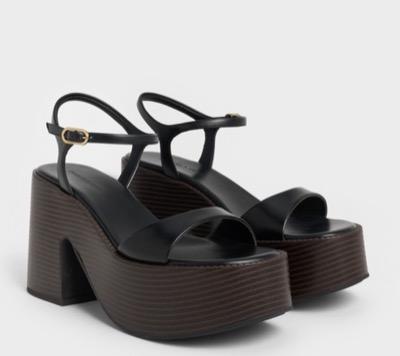 CHARLES & KEITH（チャールズ & キース）　アンクルストラップ プラットフォームサンダル