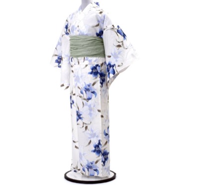 夏日記 百合 夏小紋 花柄 浴衣