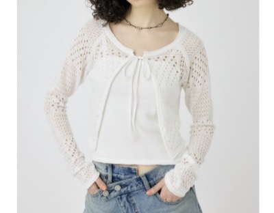 MOUSSY（マウジー）　OPENWORK KNIT アンサンブル