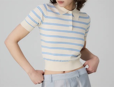 TOKYO WEEKLY JOURNAL（トウキョウ ウィークリー ジャーナル）　Border Knit Polo