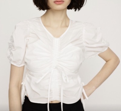 SLY（スライ）　GATHER WOVEN TOPS ギャザー ウーブン トップス