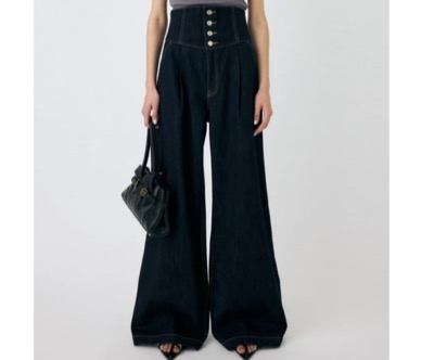 MOUSSY（マウジー）　CORSET DESIGN バギーデニム