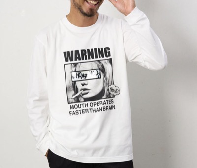 STUD MUFFIN（スタッドマフィン）　WHO ARE YOUシークインLS Tシャツ