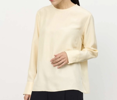 SOEJU（ソージュ）　シルククルーネックブラウス