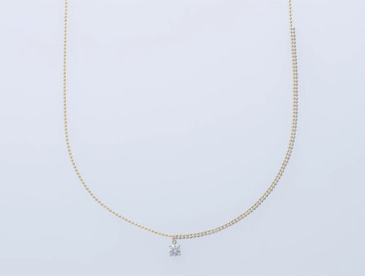 ENEY（エネイ）　PIXEL 0.23CT ROUND CHAIN NECKLACE