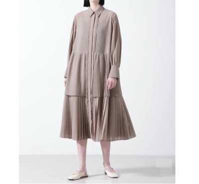 STUMBLY（スタンブリー）　PLeated Combination Dress