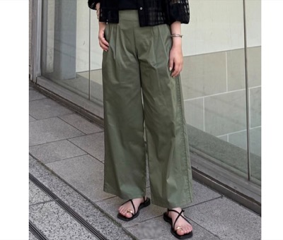 Stola.（ストラ）　モールスキン2タックワイドパンツ