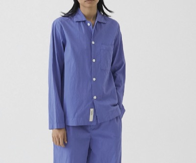 hotel_（ホテルアンダースコア）　long-sleeved shirts blue