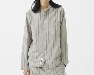 hotel_（ホテルアンダースコア）　long-sleeved shirts beige stripe