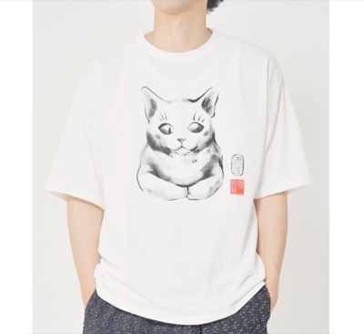 CORISCO（コリスコ）　アニマル水墨画風Tシャツ(M1)