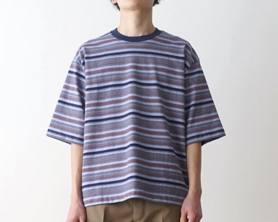 POLYPLOID（ポリプロイド）　T SHIRT "B" - PURPLE/NAVY