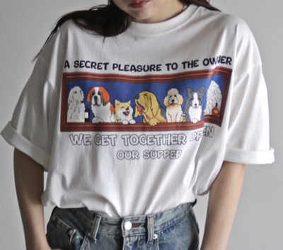 COURO（コウロ）　夕食アニマルプリントTシャツ
