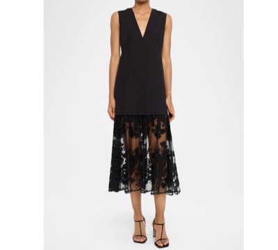 Sea New York（シーニューヨーク）　Arielle Lace V-Neck Midi Dress