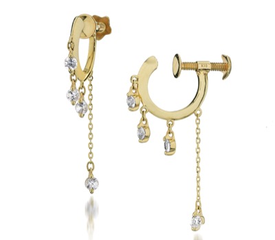 STAR JEWELRY（スタージュエリー）　K10 イヤリング DEW DROPS
