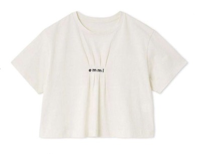 emmi（エミ）　【emmi×PlaX（TM）】クロップドemmiロゴＴシャツ