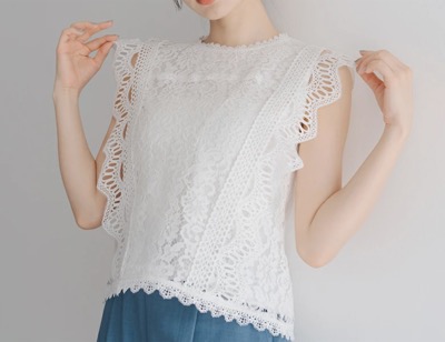 MISCH MASCH（ミッシュマッシュ）　2025新作 総レースブラウス