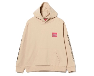 B:MING by BEAMS（ビーミング by ビームス）　Manhattan Portage / 袖ロゴ プリント プルオーバーパーカー