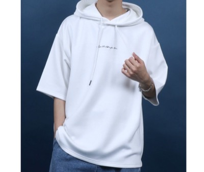 ANPAS（アンパス）　Ponte Fabric 1Point Embroidery Oversized Hoodie