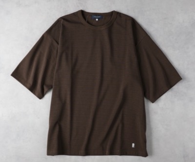 BACK NUMBER（バックナンバー）　裾ロゴ刺繍ボーダーＴシャツ