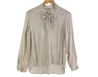 UNITED ARROWS（ユナイテッドアローズ）　ストライプ ボウタイ ブラウス