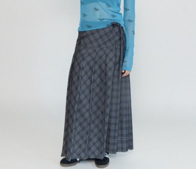 MAISON SPECIAL　Low Waist Maxi Pleated Skirt