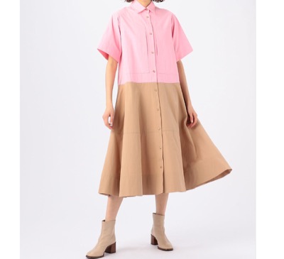 maison TOMORROWLAND　LEE MATHEWS MAY コットン フレアシャツワンピース